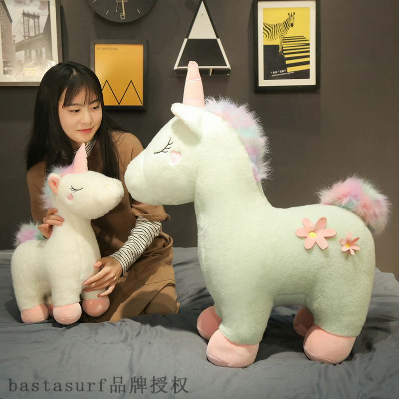 极速Plush toy sales creative cute Unicorn female ins animal - 图1