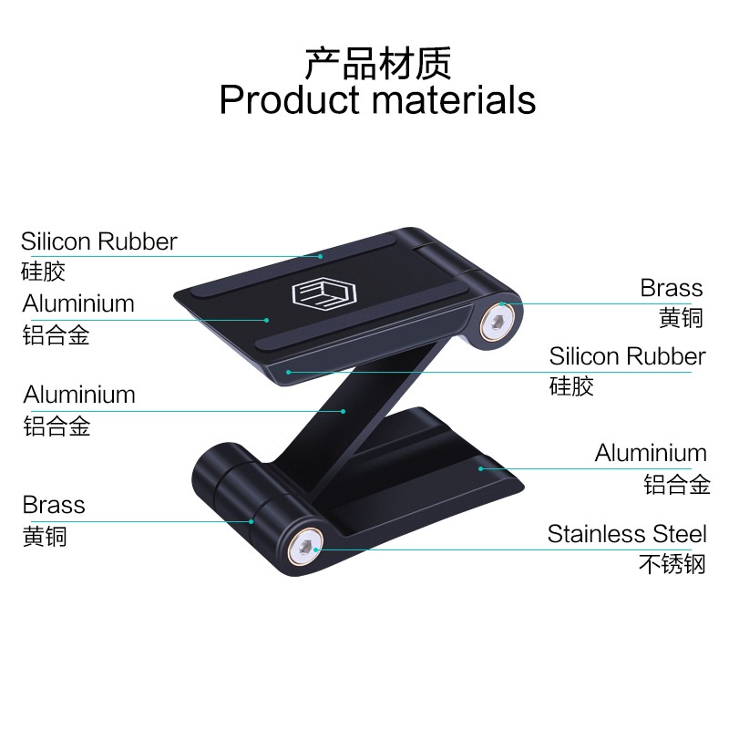 新品匠研车品车载手机支架全金属阻尼折叠式强磁吸粘贴汽车导航通