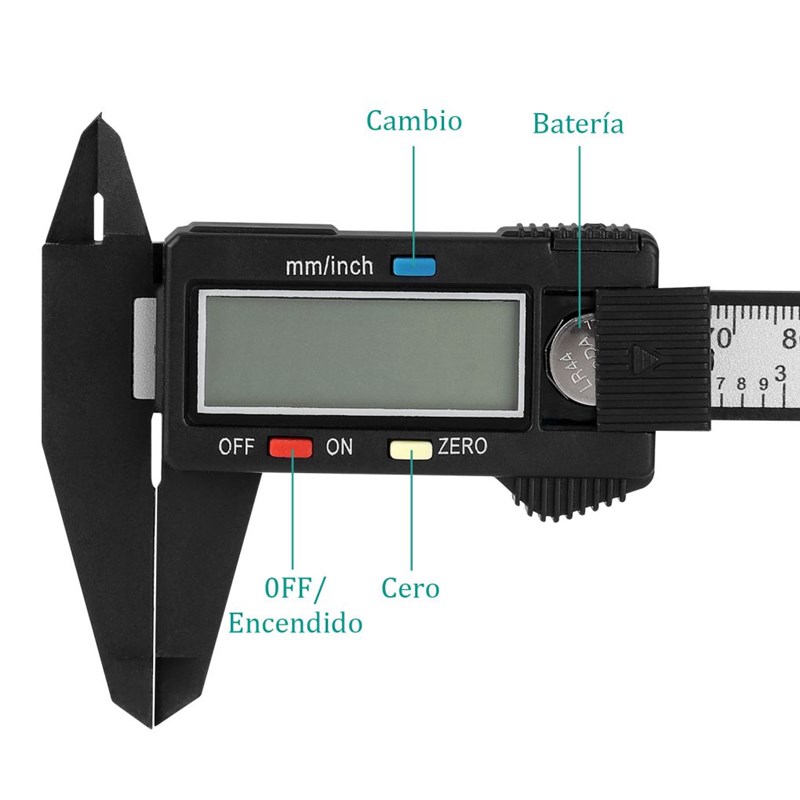 速发Digital Caliper Portable Electronic Vernier Caliper 100m - 图3