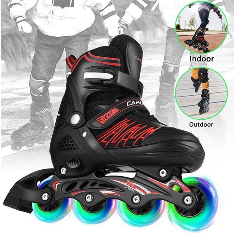 推荐Adult Roller Skate Shoes Sliding Skate Adjustable Inline - 图0