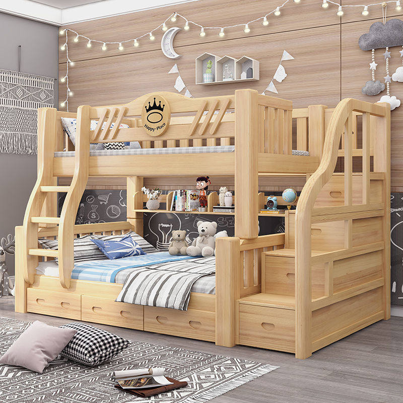 木业加粗加厚全实木上s下床分体儿床低成人高童床子母床双层床,淘宝优惠券,粉丝福利购,淘宝优惠卷