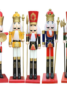 迎宾人物胡桃夹子士兵大型店门口装饰英国皇家卫兵玻璃钢雕塑摆件