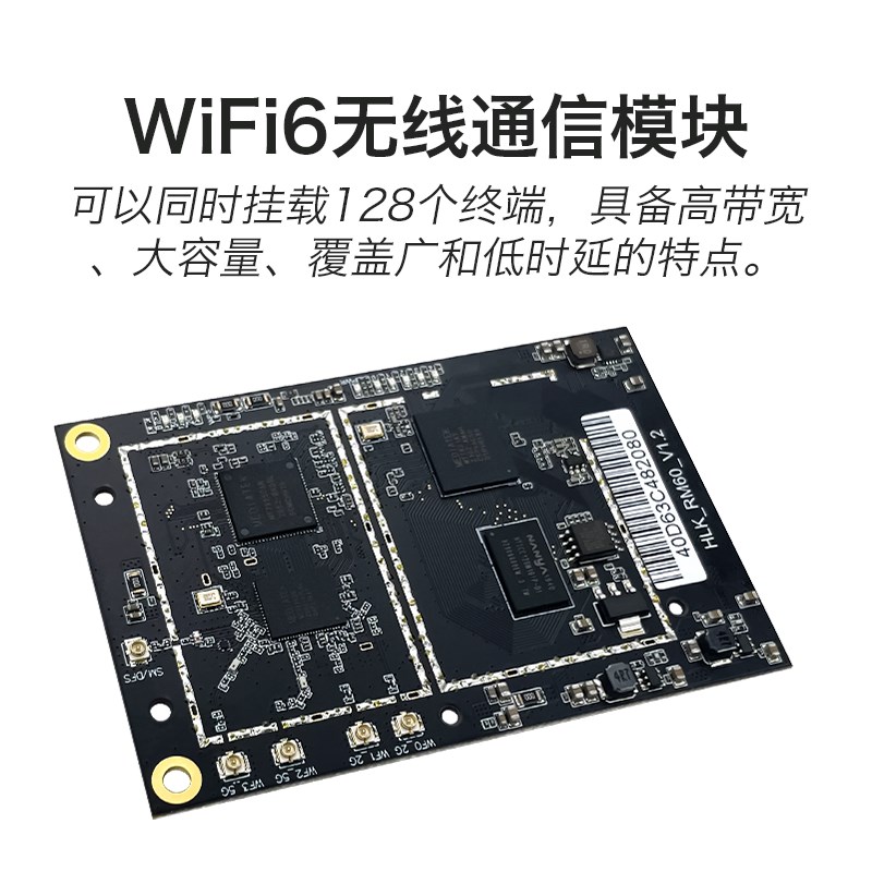 WiFi6无线路由模块RM60 AuX千兆5G双频串口WiFi模组OpenWrt开发板