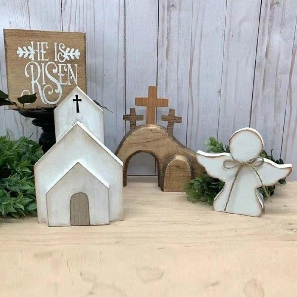 速发1 Set Tomb Easter Tray Bundle Kit Easter Ornament Risen - 图0