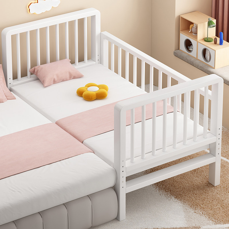 儿童拼接床高低可调婴儿床大人可睡加宽床可定制可升降围栏铁艺床,淘宝优惠券,粉丝福利购,淘宝优惠卷