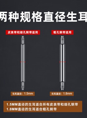 表带连接轴杆生耳o表栓生耳针批弹簧针表针卡针插销手表配件零
