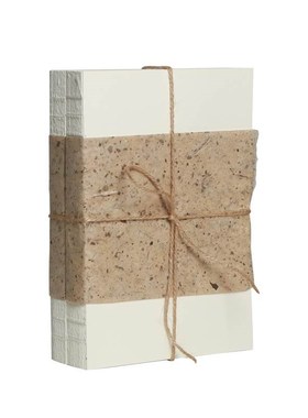 新中式复古土纸麻绳捆书块摆件样板间书房茶室桌面展示柜软装饰品