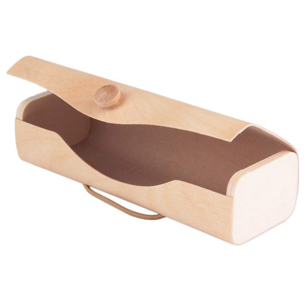 速发Portable Wooden Sunglasses Box Case Eye Glasses Clam She - 图3