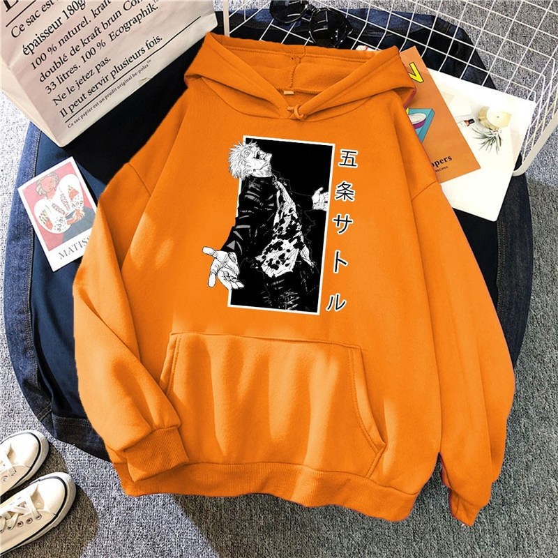 Jujutsu Kaisenk Gojo Satoru Comics Print Hooded Men Hoodies-图3