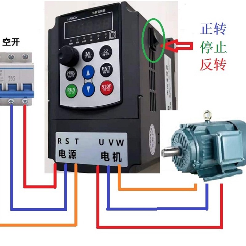 变频器电机调速送三相传8D0V风机水泵3器带车床变-图0