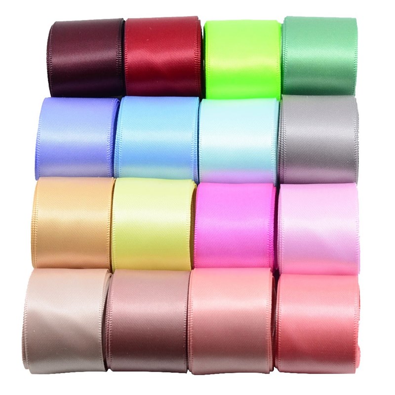 fityle 16 Colored Set Double Sided Faced Satin Ribbon for Pa - 图1