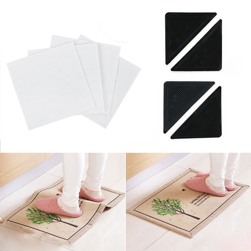 *4pcs Anti Skid Rug Carpet Mat Grippers Stopper Tape er Wash-图3