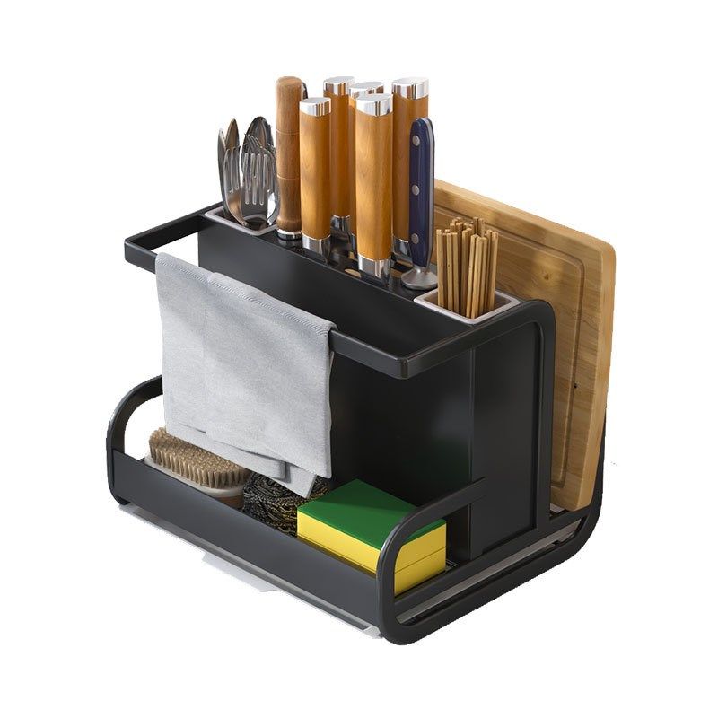 刀架收纳架壁g挂式刀架筷桶一体家用砧板菜刀抹布厨房多功能置物,淘宝优惠券,粉丝福利购,淘宝优惠卷