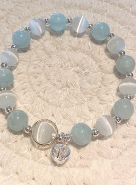 情侣手环一对蝴蝶猫眼石手串女生款闺蜜二人水晶手链高颜值送女友