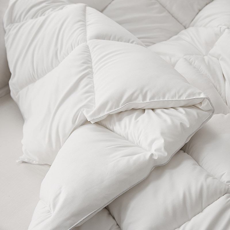 白色春秋被子 羽丝棉被芯蓬松单人被褥 1.5m绗缝固定冬被双人2m床,淘宝优惠券,粉丝福利购,淘宝优惠卷