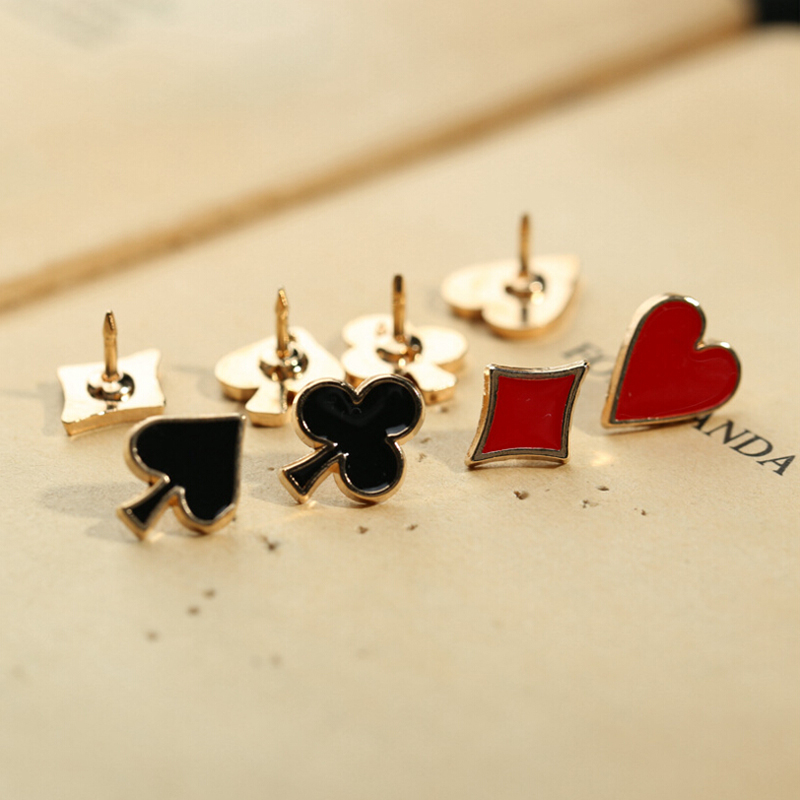 推荐4pcs/Set Novelty Poker Themed Lapel Pin for Women Men Su - 图3