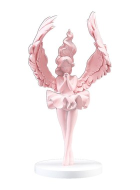 欧式复古天使女孩摆件轻奢大气客厅玄关桌面装饰品少女雕塑工艺品