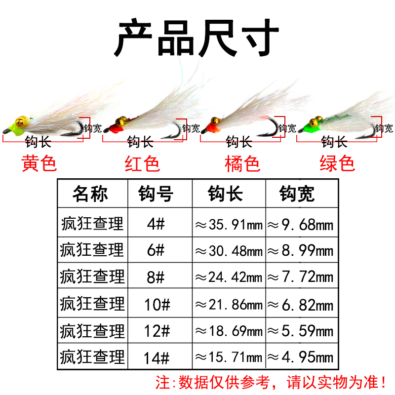 进口银甲冰丝虾疯狂查理路亚假饵飞蝇钩毛钩仿生专翘青稍嘴鲈马鱼 - 图0