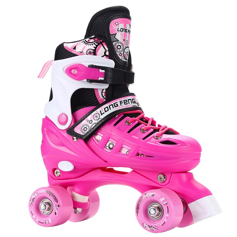 溜冰鞋成年人双排轮旱冰鞋儿童四轮滑冰鞋男女轮滑鞋初学者溜冰场 - 图2