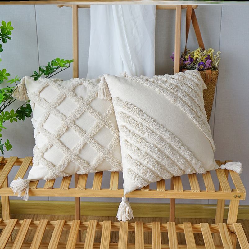 速发high quality Premium Tufted Sofa Cushion Cover with Tass-图1