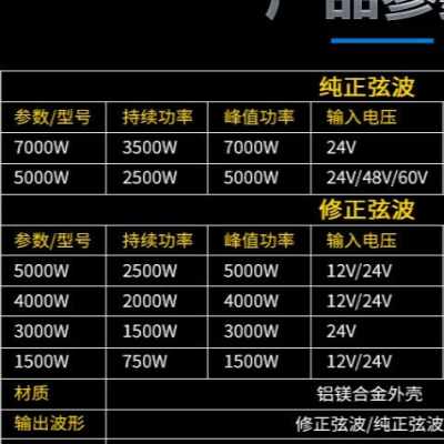 纯正正2波c逆变变噐器1弦V24V48V转220V车载车用8000W转