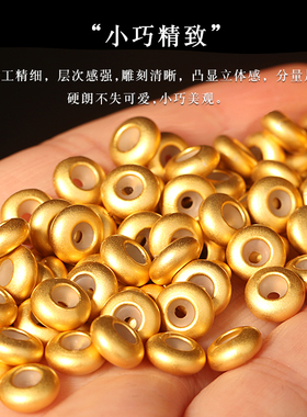 热销老金s925足银镀金定位隔片金刚星月菩提108佛珠手串水晶文玩