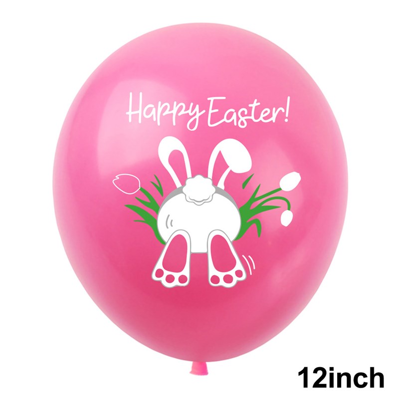 网红2023 5pcs/Set Easter Latex Balloons Easter Bunny Decorat - 图1