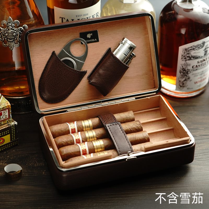 网红VANITYFAIR cigar box portable humidor cedar wood napa - 图2