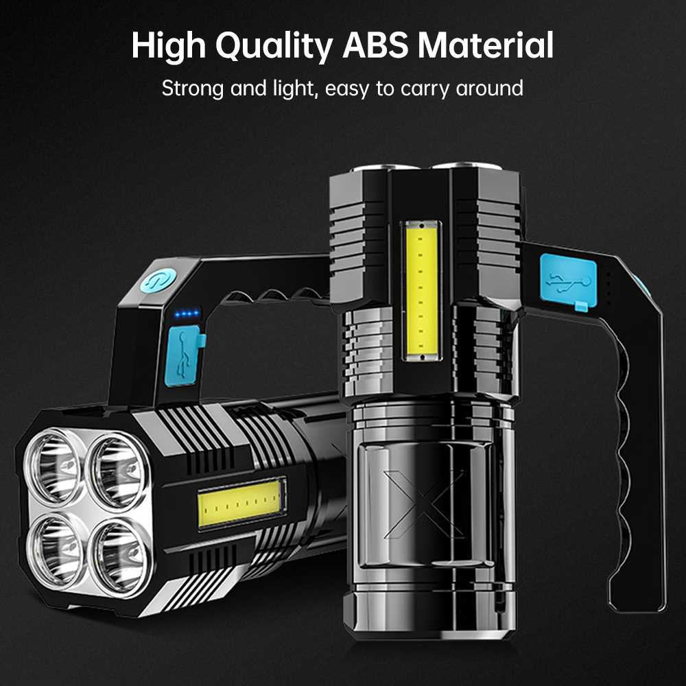 推荐Powerful LED Flashlight USB Rechargeable Handheld Lanter - 图3