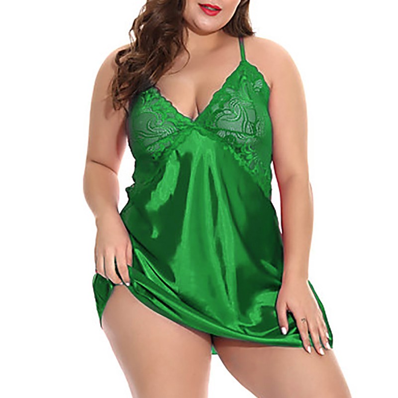 网红otic Top Underwear Nightgown Babydolls Pajamas Plus Size - 图1