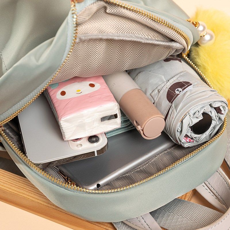 2024新款牛津布双肩包女韩版简约时尚休闲小背包轻便防水迷你布包,淘宝优惠券,粉丝福利购,淘宝优惠卷