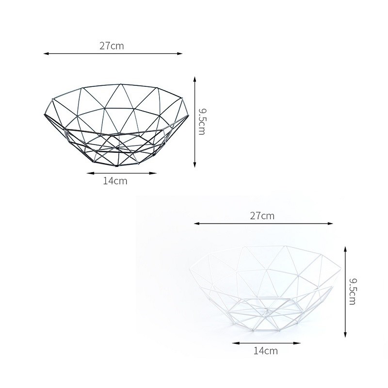 Kitchen Basket Container Bowl Metal Wire Basket Kitchen Drai - 图0