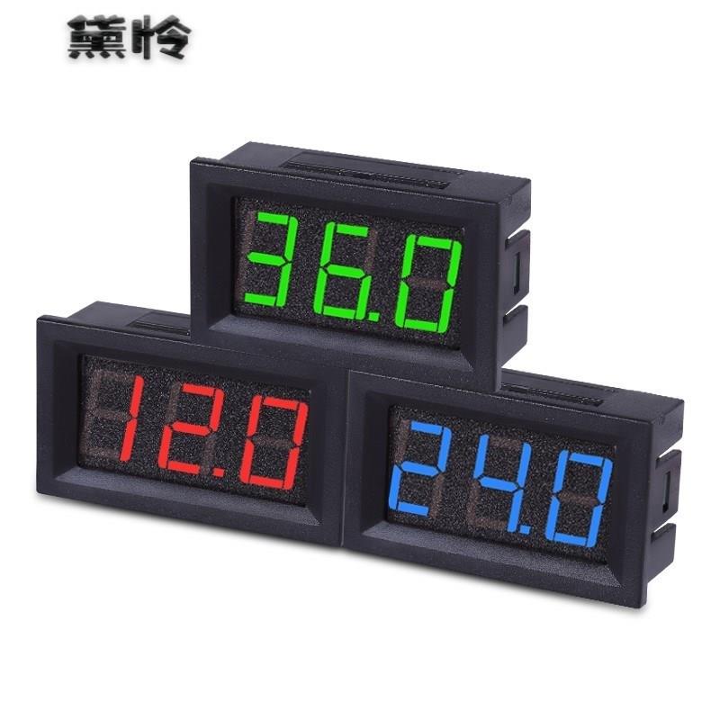 速发12v24v电动自行车用20v电压表直流单显30v交流电三轮电量数显 - 图2