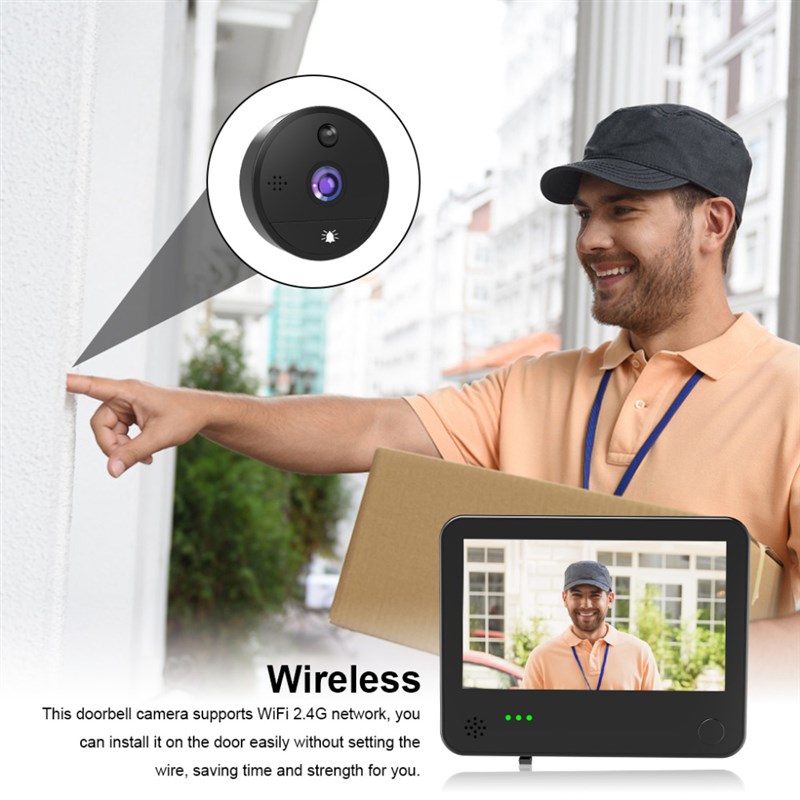 极速Doorbell Camera WiFi 2.4G Wireless PIR Detection Infrare - 图0