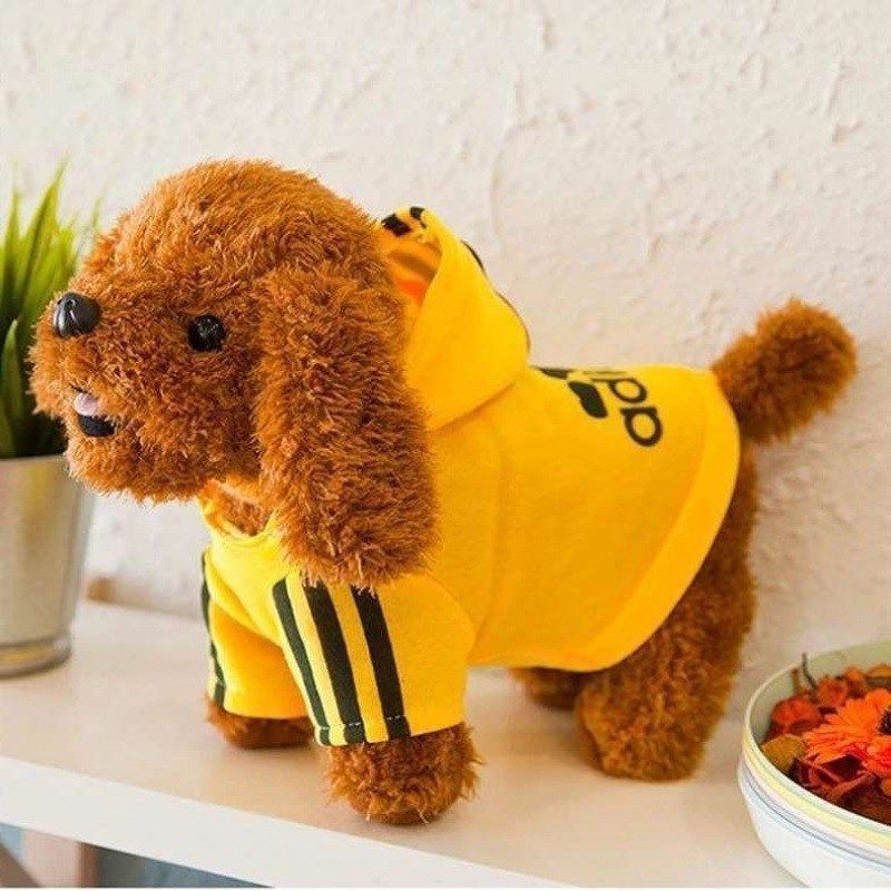 Lm儿童电动牵绳毛绒泰迪玩具狗会走路唱歌讲故事可调W音量仿真机,淘宝优惠券,粉丝福利购,淘宝优惠卷