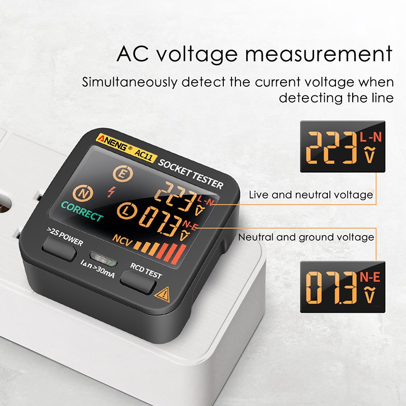 Power Socket Tester Socket Tester Wiring Detection Wall  Bre - 图0