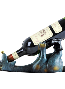 北欧创意红酒酒架小o摆件现代酒柜装饰品家里客厅玄关家居摆设工