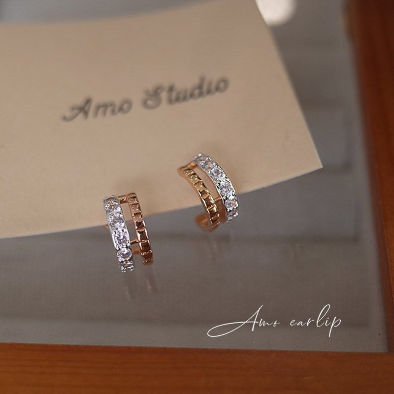 金银撞色蚊香盘耳夹无耳洞女设计感小众高级C型双耳圈耳饰2025年,淘宝优惠券,粉丝福利购,淘宝优惠卷