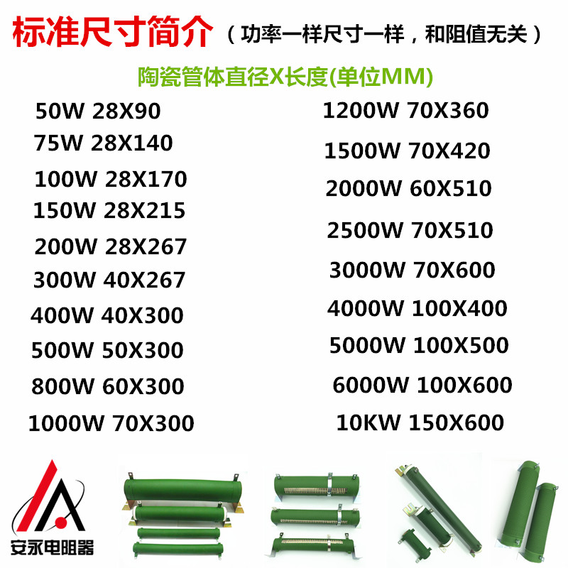 大功率波纹线绕负载变频器制动煞车电阻300W400W500W1000W1500W欧