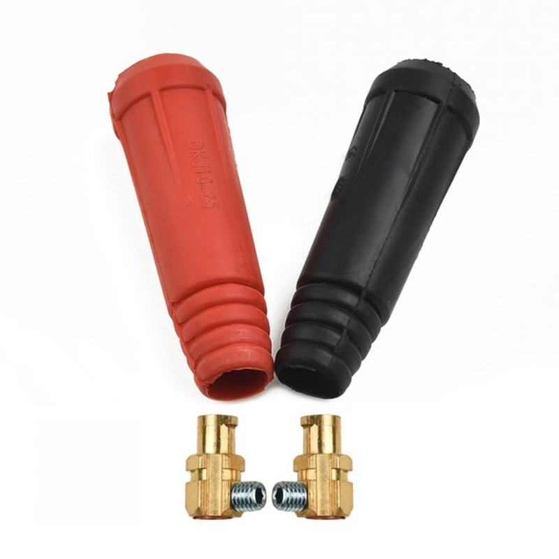 跨境新款2pccs TIG Welding Cable Panel Male Connector Plug DK - 图1