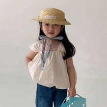 South Korean childrens clothing 2023 Summer new girl doll cardiovert E idle sweet and beautiful female baby sleeveless blouse thin 310