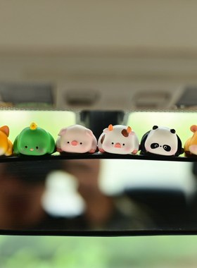 车载可爱摆件中控屏幕趴趴公仔电脑显示器装饰品汽车内饰治愈柴犬