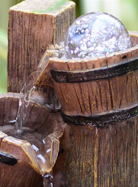 水晶气泡球喷泉裂纹玻璃冰裂球假山流水装饰摆件轮盆景配件水晶球