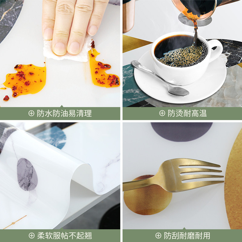椭圆形桌布防水防油免洗防烫pvc软玻璃可折叠伸缩圆桌茶几餐桌垫,淘宝优惠券,粉丝福利购,淘宝优惠卷