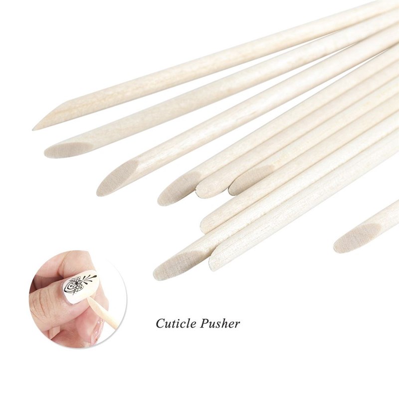 推荐Nail Art Wood Stick Cuticle Pusher Remover Pedicure Tool - 图1