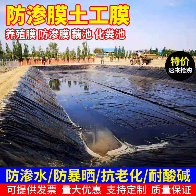 鱼塘防渗防防渗p池鱼池专用膜水布塑料防漏水加厚复合Uhd水e土工 - 图1