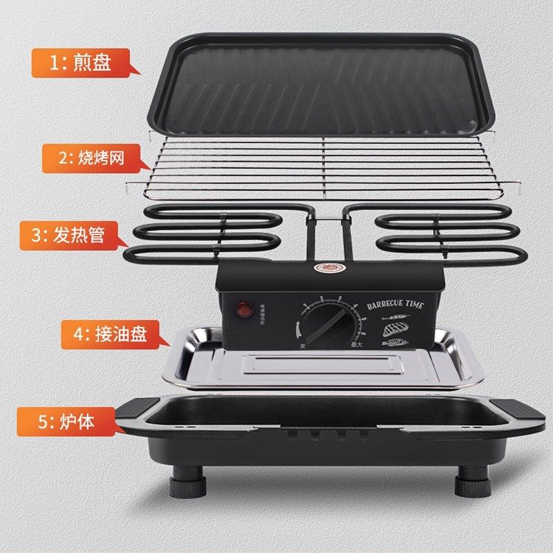 电烧烤炉家用无烟烤串机多功能电烤盘室内小型烤肉炉子烧烤架工具,淘宝优惠券,粉丝福利购,淘宝优惠卷