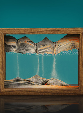 创意流沙画沙漏摆件解压家居办公室前台桌面装饰品生日圣诞小礼物