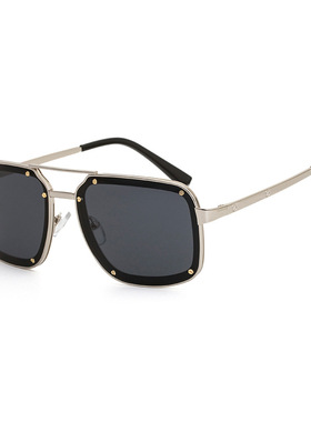 热销New sunglasses men's retro square sunglasses tendy glass