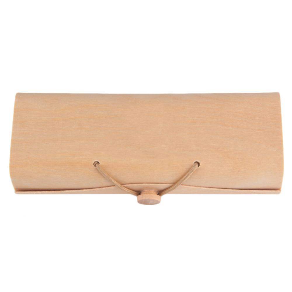 速发Portable Wooden Sunglasses Box Case Eye Glasses Clam She - 图2